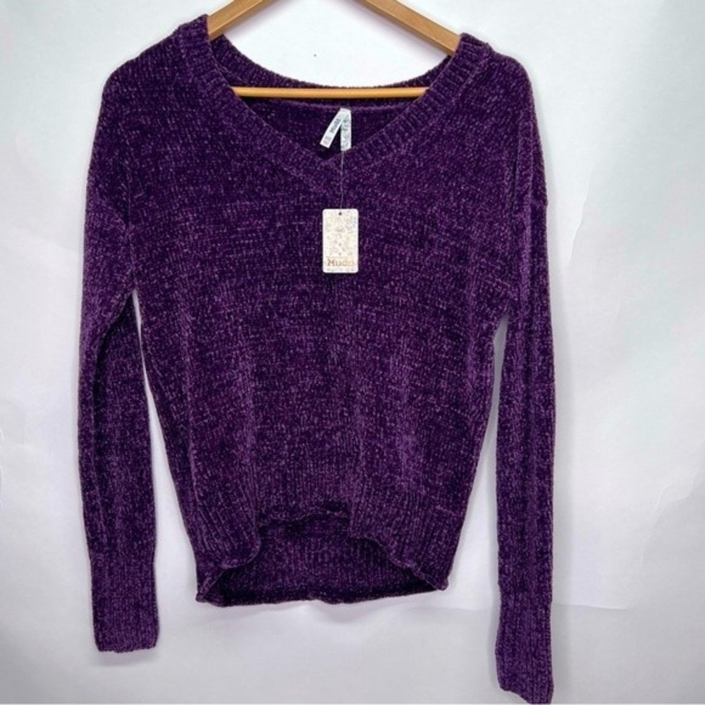 NWT Mudd Women’s Purple long sleeved Sweater Size XXS